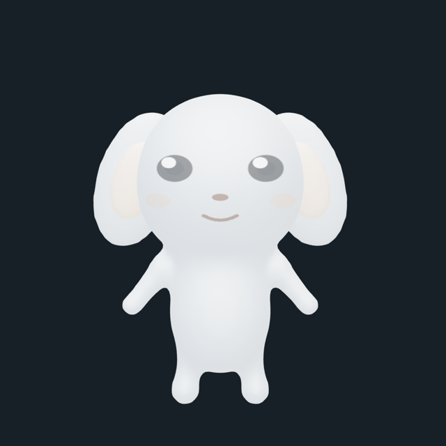 3D mascot example — Koala · flat 2D finish